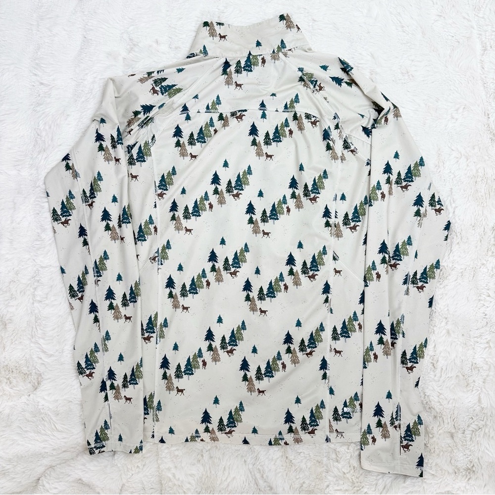 Ariat Womens Lowell 1/4 Zip Base Layer Long Sleeve Equestrian Print Size XL - Picture 8 of 9